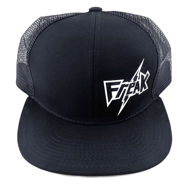Snapback Electrode Trucker Hat - Black