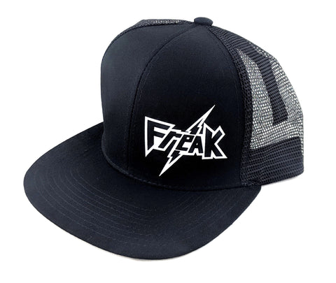 Snapback Electrode Trucker Hat - Black